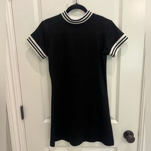 Black and White Striped Mini Dress